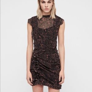 AllSaints fitted mini dress